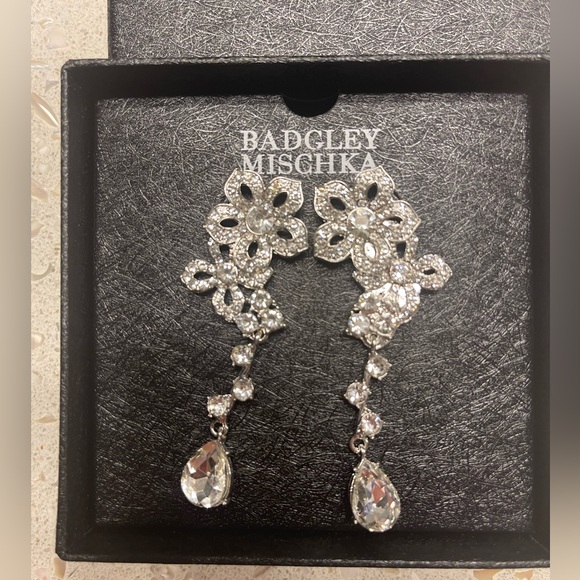 Badgley Mischka Crystal Earrings NWT